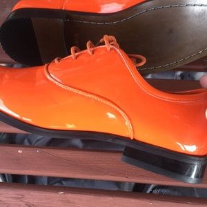Shoes | Funky Orange Nwob Dumb Dumber Oxfords | Poshmark